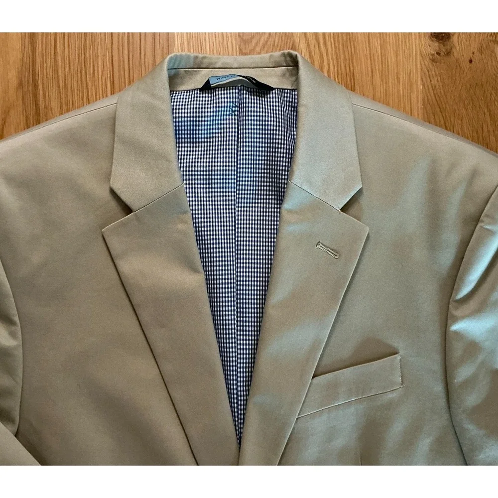 Banana Republic 38R Beige Cotton Sport Coat Blazer Jacket Stretch Standard Fit